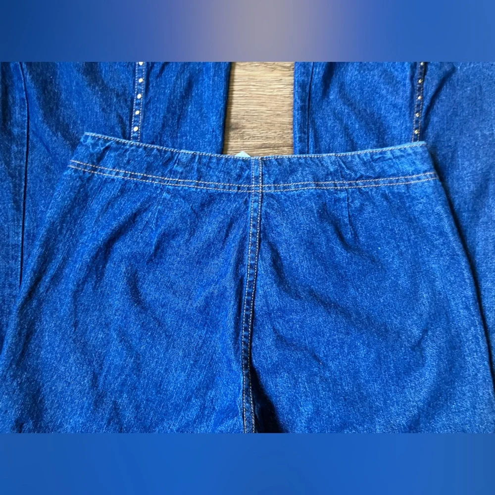 Vintage '80s Carabella Boom Boom Studded Flare Jeans Blue Denim Cotton Medium